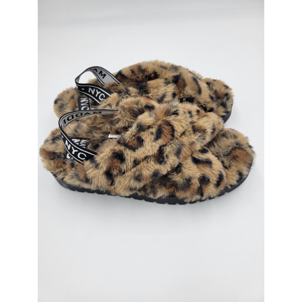 Madden NYC Fuzzy Leopard Slippers Women SZ 8 Brand New Condition - Picture 2 of 7